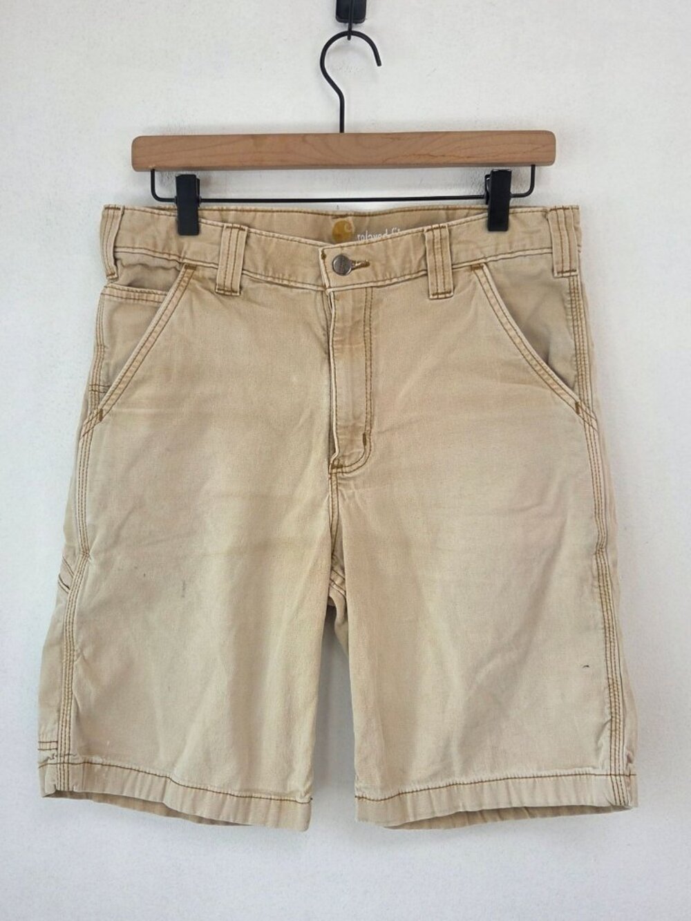 Carharrt Relaxed Fit Rigby Khaki Shorts Outdoor Workwear Men's 30